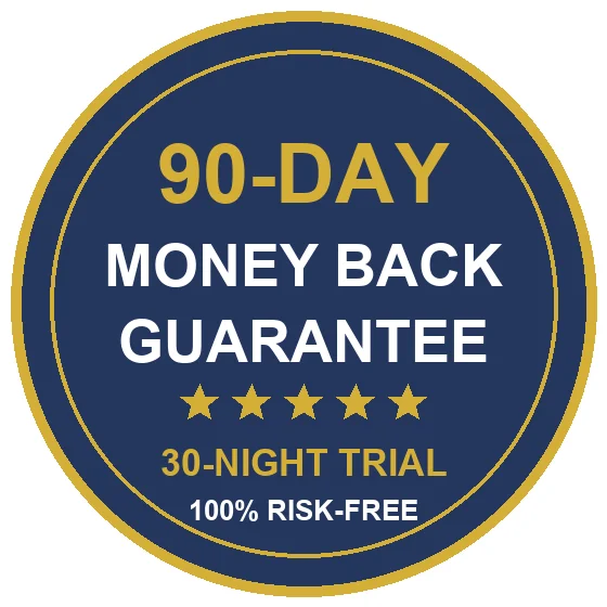 Terra Grounding Bed Sheet 90 day money back guarantee badge